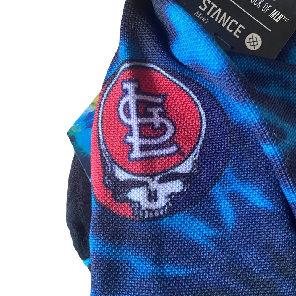 Stance Grateful Dead St. Louis Cardinals Socks Size L 9-12 Blue Tie Dye